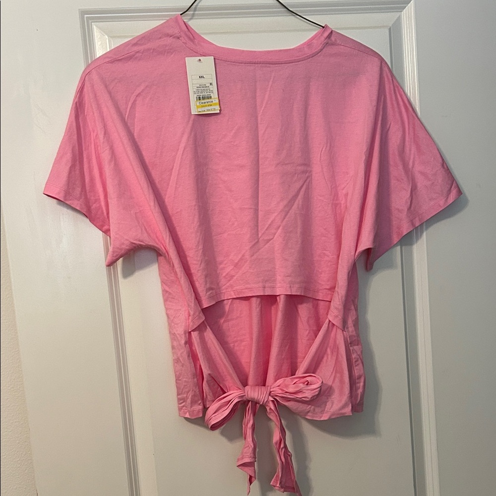 Bundle of NWT A New Day Pink tie-back tee shirt 2X and EUC Calvin Klein tee - Picture 4 of 7